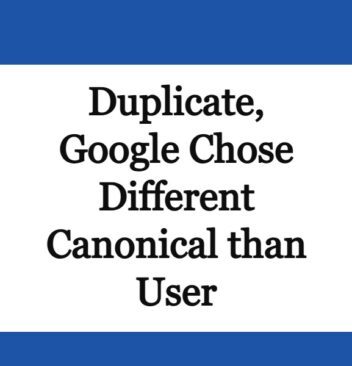 Duplicate, Google Chose Different Canonical than User